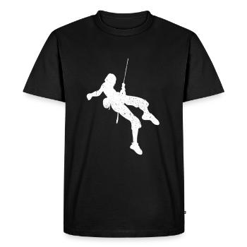 Climbing Carabiner Bouldering Mountain sports Climbing hall - Men's Premium Organic T-Shirt - black - Front - Nico (187cm)