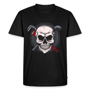 Plumber Gift Profession Craftsman Installer - Men's Premium Organic T-Shirt - black - Front - Nico (187cm)