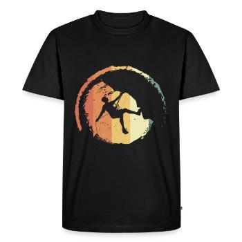 Climbing Gift Rock Climbing Mountaineering Climbing - Men's Premium Organic T-Shirt - black - Front - Nico (187cm)
