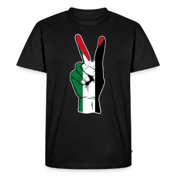 Palestine - T-shirt Premium bio Homme - noir - Devant - Nico (187cm)
