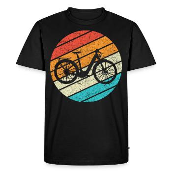 E-Bike Bike Cyclist Gift Bike Cyclist - Men's Premium Organic T-Shirt - black - Front - Nico (187cm)