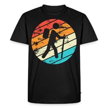 Randonnée Randonnée Cadeaux Dictons - T-shirt Premium bio Homme - noir - Devant - Nico (187cm)