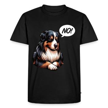 Pas de berger australien Aussie Propriétaire d’un Aussie - T-shirt Premium bio Homme - noir - Devant - Nico (187cm)