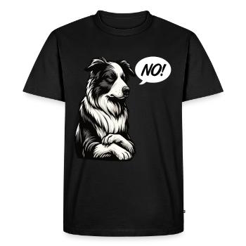 Pas de Border Collie Chien de berger Collie Chien Collie - T-shirt Premium bio Homme - noir - Devant - Nico (187cm)