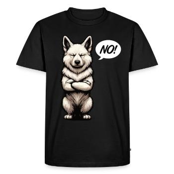 No White German Shepherd German Shepherd German Shepherds - Men's Premium Organic T-Shirt - black - Front - Nico (187cm)