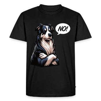 Pas de Border Collie Chien de berger Collie Chien Collie - T-shirt Premium bio Homme - noir - Devant - Nico (187cm)