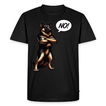 No German Shepherd Shepherd Dogs German Shepherd - Men's Premium Organic T-Shirt - black - Front - Nico (187cm)