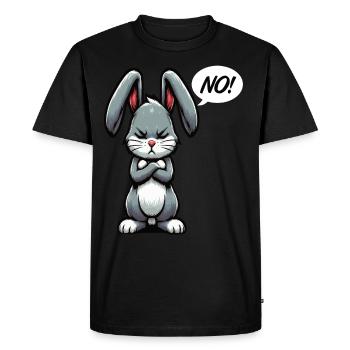Pas de lapin lièvre lièvres heurtoir à longues oreilles mâle - T-shirt Premium bio Homme - noir - Devant - Nico (187cm)
