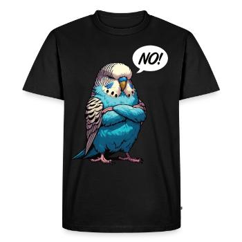 Pas de perruche oiseau perruche perruches perruches - T-shirt Premium bio Homme - noir - Devant - Nico (187cm)