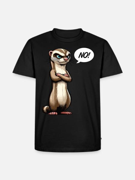 No Frettchen Frettchenhalter Frettchenbesitzer - Männer Premium Bio T-Shirt - Schwarz