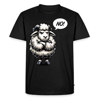 Pas de mouton mouton berger mouton éleveur bélier - T-shirt Premium bio Homme - noir - Devant - Nico (187cm)