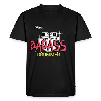 Badass Drummer Punk Gift - T-shirt Premium bio Homme - noir - Devant - Nico (187cm)