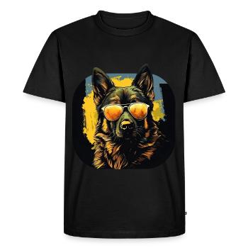 Urban Guardian: Sheepdog street vibes - T-shirt Premium bio Homme - noir - Devant - Nico (187cm)