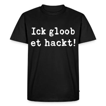 Ick gloob et havkt. Berlin Snout - Men's Premium Organic T-Shirt - black - Front - Nico (187cm)