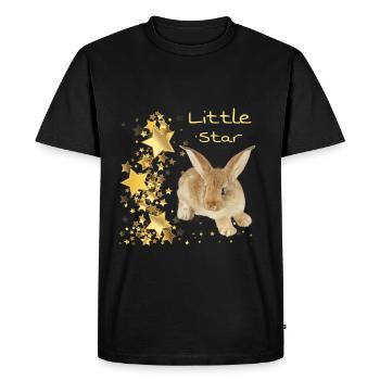 Bunny Shirt - Motiv Petite Etoile - T-shirt Premium bio Homme - noir - Devant - Nico (187cm)