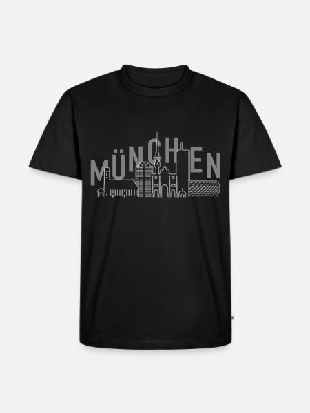 T-shirt Munich Skyline - T-shirt Premium bio Homme - noir