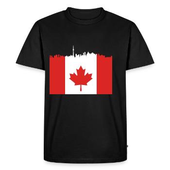 Skyline Maple Leaf Cadeau canadien - T-shirt Premium bio Homme - noir - Devant - Nico (187cm)
