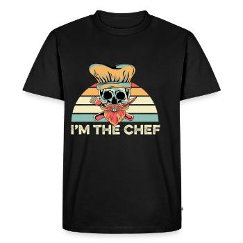 Je suis le Chef Chef Gift - T-shirt Premium bio Homme - noir - Devant - Nico (187cm)