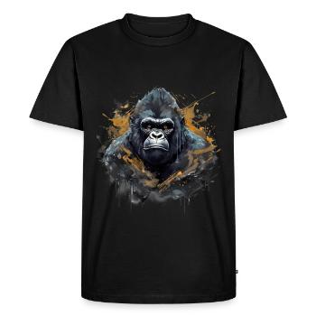 Roi de la jungle urbaine. Puissance de style graffiti. - T-shirt Premium bio Homme - noir - Devant - Nico (187cm)
