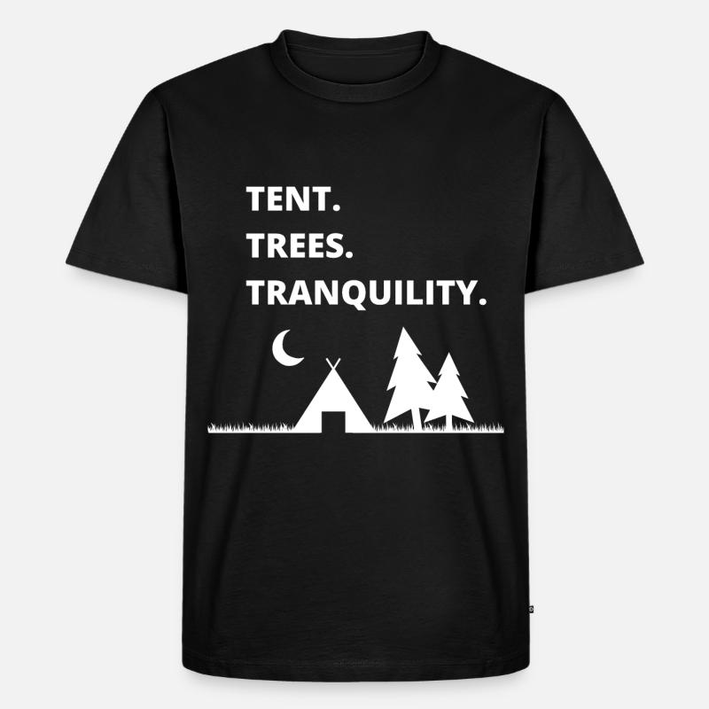 Tent, Trees, Tranquility - Men's Premium Organic T-Shirt - black