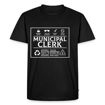 Poison d’employé du gouvernement du greffier municipal - T-shirt Premium bio Homme - noir - Devant - Nico (187cm)