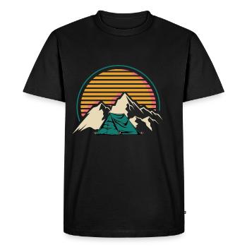 Rétro -Camper Motorhome Cadeau - T-shirt Premium bio Homme - noir - Devant - Nico (187cm)