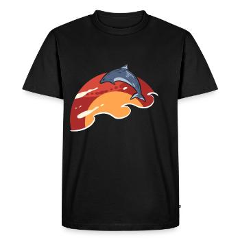 Bienvenue Sunrise Mammifère marin Gesche - T-shirt Premium bio Homme - noir - Devant - Nico (187cm)