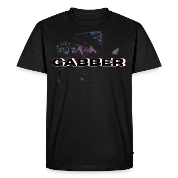 GABBER by THE BELGIAN STALLION - Männer Premium Bio T-Shirt - Schwarz - Vorne - Nico (187cm)