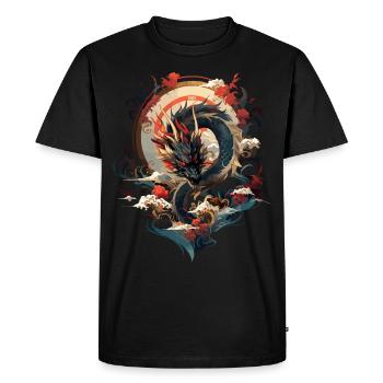 Dragon - T-shirt Premium bio Homme - noir - Devant - Nico (187cm)
