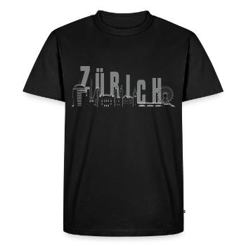 Horizon de Zurich - T-shirt Premium bio Homme - noir - Devant - Nico (187cm)