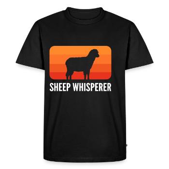 Mouton Chuchoteur Berger Poison - T-shirt Premium bio Homme - noir - Devant - Nico (187cm)