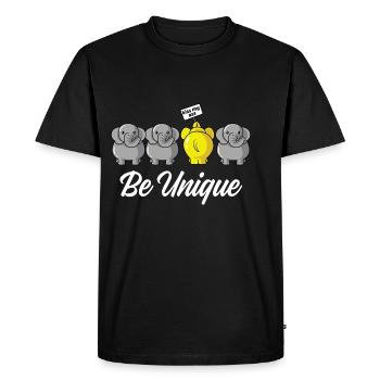 Be unique Exceptional Person. Poison - Men's Premium Organic T-Shirt - black - Front - Nico (187cm)