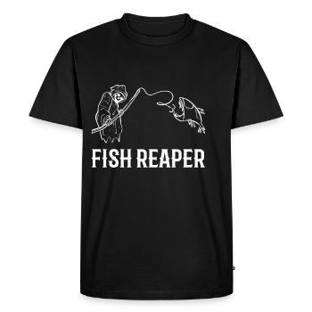Poisson -Reaper Fisherman Poison - T-shirt Premium bio Homme - noir - Devant - Nico (187cm)