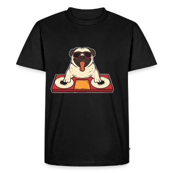 DJ Mop Music Lovers Cadeau - T-shirt Premium bio Homme - noir - Devant - Nico (187cm)