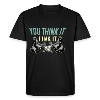 Je l’encre artiste ou créateur poison - T-shirt Premium bio Homme - noir - Devant - Nico (187cm)