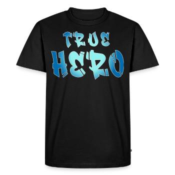 WAHRER HELD - VÉRITABLE HÉROS - T-shirt Premium bio Homme - noir - Devant - Nico (187cm)