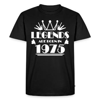1975 - Né en 1975 - T-shirt Premium bio Homme - noir - Devant - Nico (187cm)