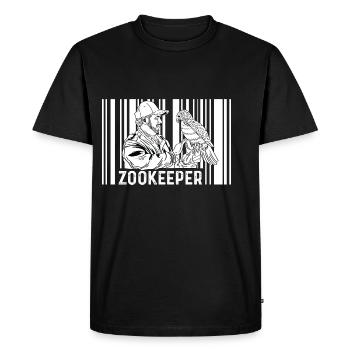Zookeeper Retro Zoologist Gift - Men's Premium Organic T-Shirt - black - Front - Nico (187cm)