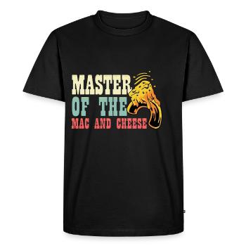 Maccaroni and Cheese Food Vlogger Gift - Men's Premium Organic T-Shirt - black - Front - Nico (187cm)