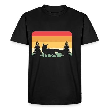Wild Fox Zookeeper Poison - Men's Premium Organic T-Shirt - black - Front - Nico (187cm)