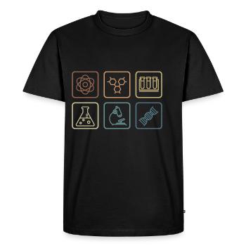 Chemistry teacher Microbiologist poison - Men's Premium Organic T-Shirt - black - Front - Nico (187cm)