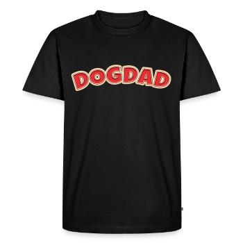 Chien papa chien papa chien papa chien papa style de bande dessinée - T-shirt Premium bio Homme - noir - Devant - Nico (187cm)