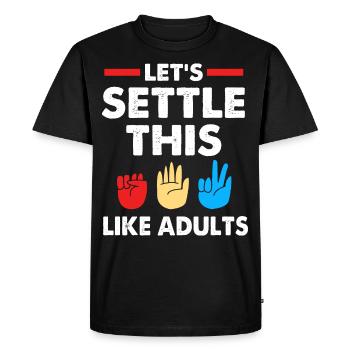 Papier ciseaux en pierre - T-shirt Premium bio Homme - noir - Devant - Nico (187cm)