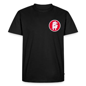 Kyu patch - Bujinkan - Men's Premium Organic T-Shirt - black - Front - Nico (187cm)