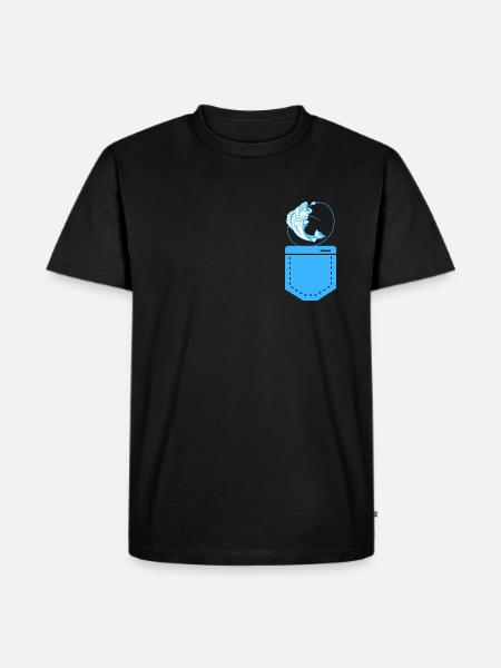 Fish Pocket Fishing - Men's Premium Organic T-Shirt - black