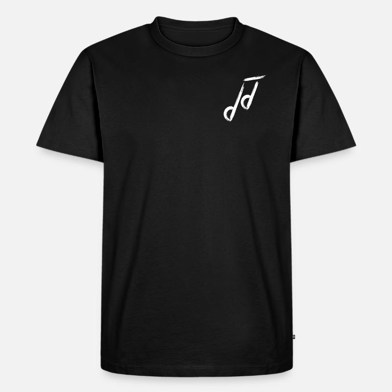Brush Style Note - Männer Premium Bio T-Shirt - Schwarz