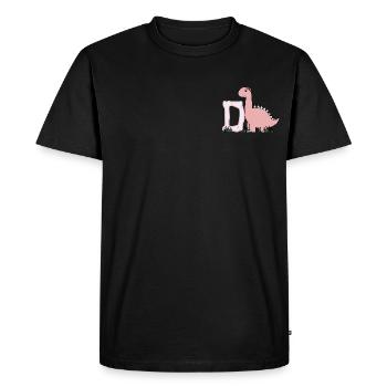 Letter D - Men's Premium Organic T-Shirt - black - Front - Nico (187cm)