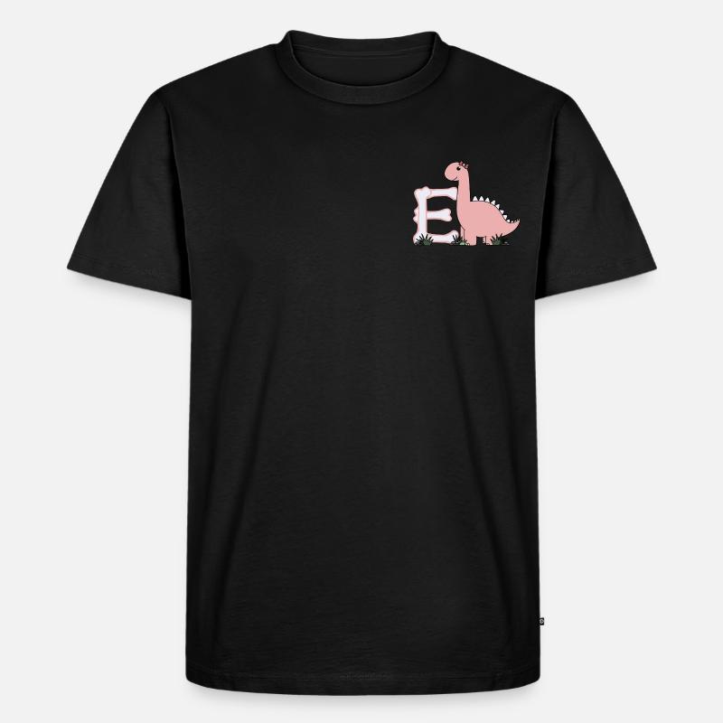 Buchstabe E - Männer Premium Bio T-Shirt - Schwarz