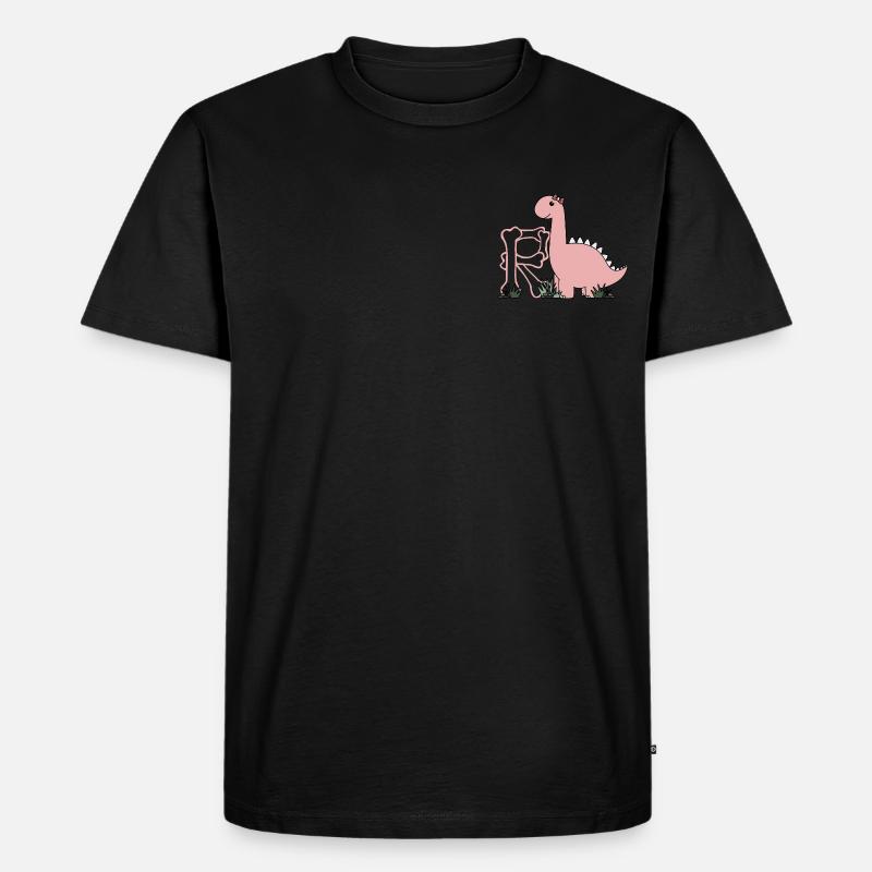 Buchstabe R - Männer Premium Bio T-Shirt - Schwarz