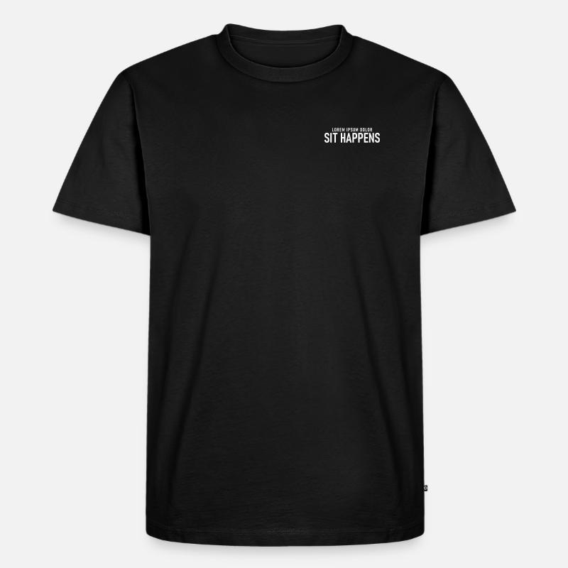 Lorem Ipsum - shit - Männer Premium Bio T-Shirt - Schwarz